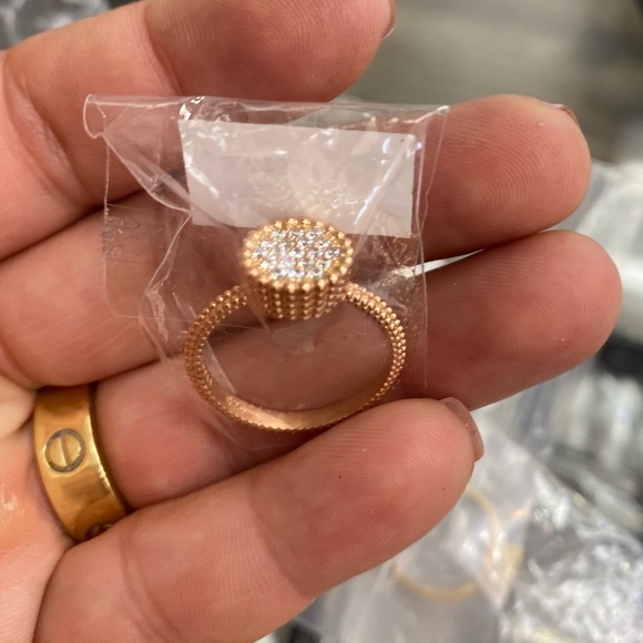 14k Gold Plated Solitaire Engagement Ring - Picture 9 of 10